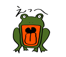 Green Frog form japan sticker #1038535