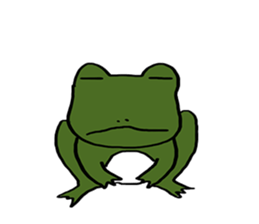 Green Frog form japan sticker #1038537