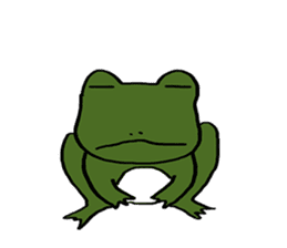 Green Frog form japan sticker #1038537