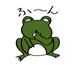 Green Frog form japan sticker #1038543