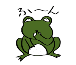 Green Frog form japan sticker #1038543