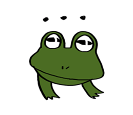 Green Frog form japan sticker #1038545