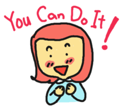 Cheers with the Momo Girl sticker #1039769