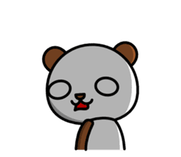 White Brown Panda sticker #1040361