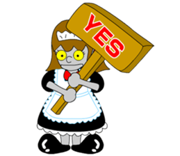 Maid robot maid Ando sticker #1040995