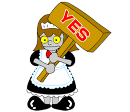 Maid robot maid Ando sticker #1040995