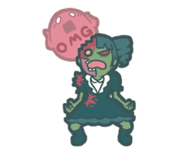 zombi girl sticker English version sticker #1043093