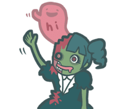 zombi girl sticker English version sticker #1043100