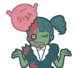 zombi girl sticker English version sticker #1043113