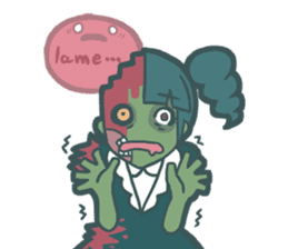zombi girl sticker English version sticker #1043120