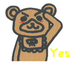 Apron bear sticker #1043991