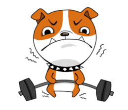 Bulldog cartoon sticker #1044050