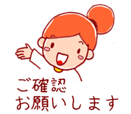 Honorific girl with a bun hairstyle sticker #1044684