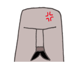 a salaried worker...Moai!! sticker #1047587