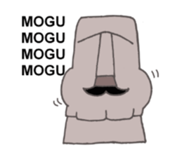 a salaried worker...Moai!! sticker #1047589