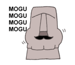 a salaried worker...Moai!! sticker #1047589