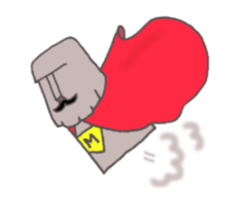 a salaried worker...Moai!! sticker #1047598