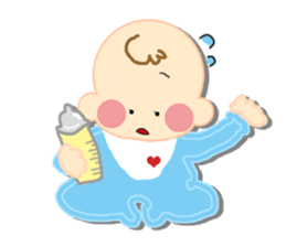 A newborn infant baby's life sticker #1048647