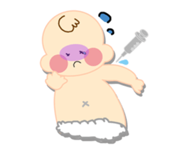 A newborn infant baby's life sticker #1048653