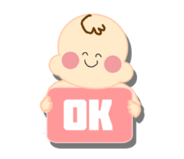 A newborn infant baby's life sticker #1048656