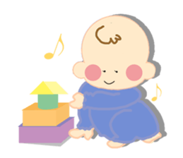 A newborn infant baby's life sticker #1048662