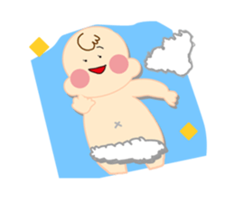 A newborn infant baby's life sticker #1048664