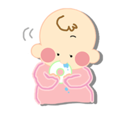 A newborn infant baby's life sticker #1048672