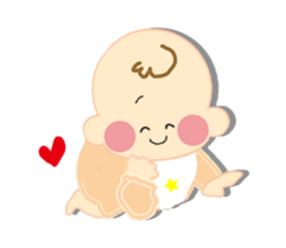 A newborn infant baby's life sticker #1048674