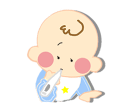 A newborn infant baby's life sticker #1048675