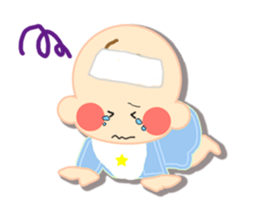 A newborn infant baby's life sticker #1048676