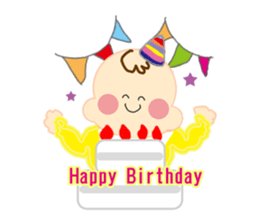 A newborn infant baby's life sticker #1048681