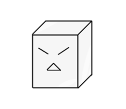 expressive Sticker (a square thing) sticker #1048925