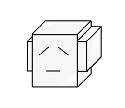 expressive Sticker (a square thing) sticker #1048934