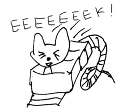 The interlude of the cat named RIN a/EV sticker #1049183