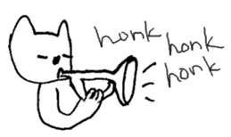 The interlude of the cat named RIN a/EV sticker #1049189