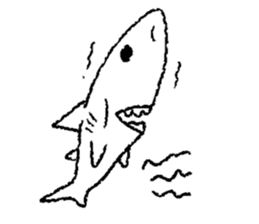Black White Shark sticker #1049803