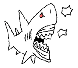 Black White Shark sticker #1049805