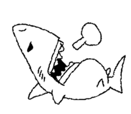 Black White Shark sticker #1049806
