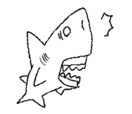 Black White Shark sticker #1049807