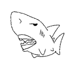 Black White Shark sticker #1049808