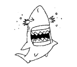 Black White Shark sticker #1049809
