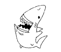 Black White Shark sticker #1049810