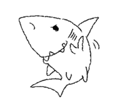 Black White Shark sticker #1049811