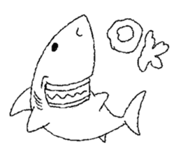 Black White Shark sticker #1049812