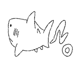 Black White Shark sticker #1049813