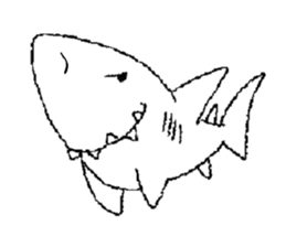 Black White Shark sticker #1049815