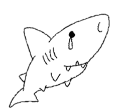 Black White Shark sticker #1049816