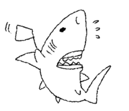 Black White Shark sticker #1049817