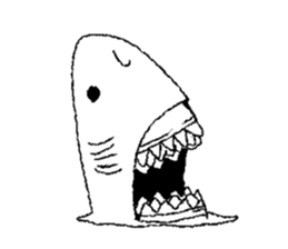 Black White Shark sticker #1049818
