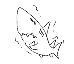 Black White Shark sticker #1049820